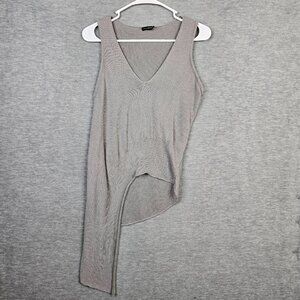 Stella Carakasi Women's Gray Knit V-neck Tank Top Size XS